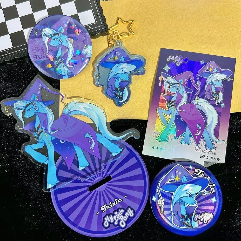 My Little Pony Set Shiny Laser Badge High Quality Acrylic Stand Exquisite Laser Card Premium Set Decoration Collection Gifts - view 4