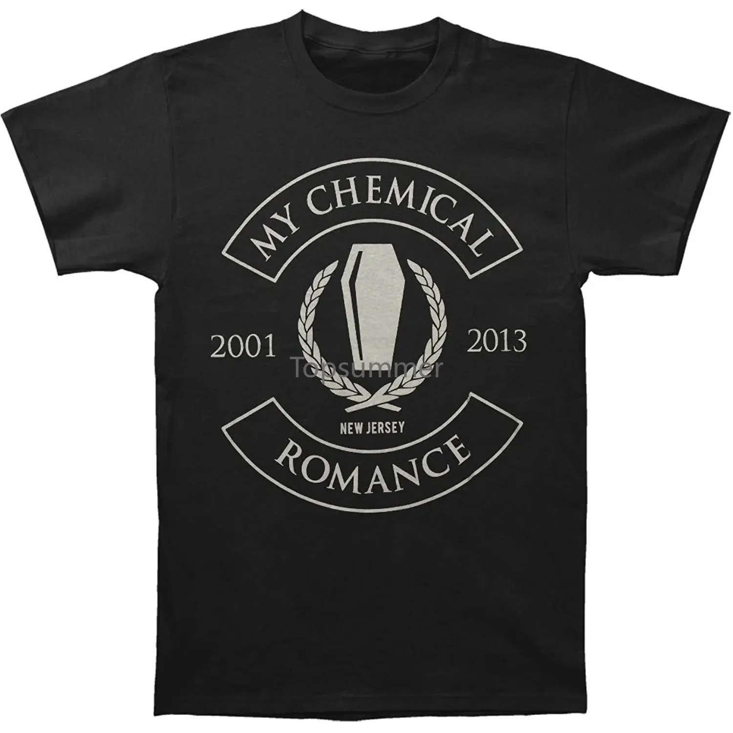 

My Chemical Romance Men'S Coffin Rocker Slim Fit T-Shirt Black Printed Pure Cotton Men'S New Fashion Men'S T Shirt Top Tee