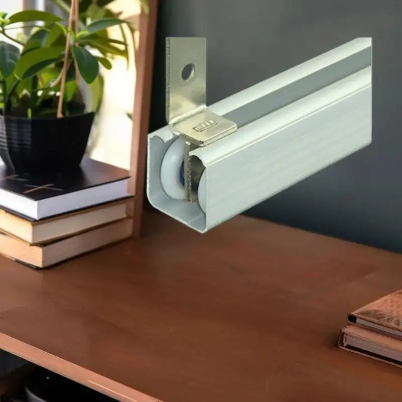 HOT! 2pcs Curtain Rails Pulleys Sliding Door Pulley Hanging Track Pulley Block For Sliding Door Cabinets Window Hardware