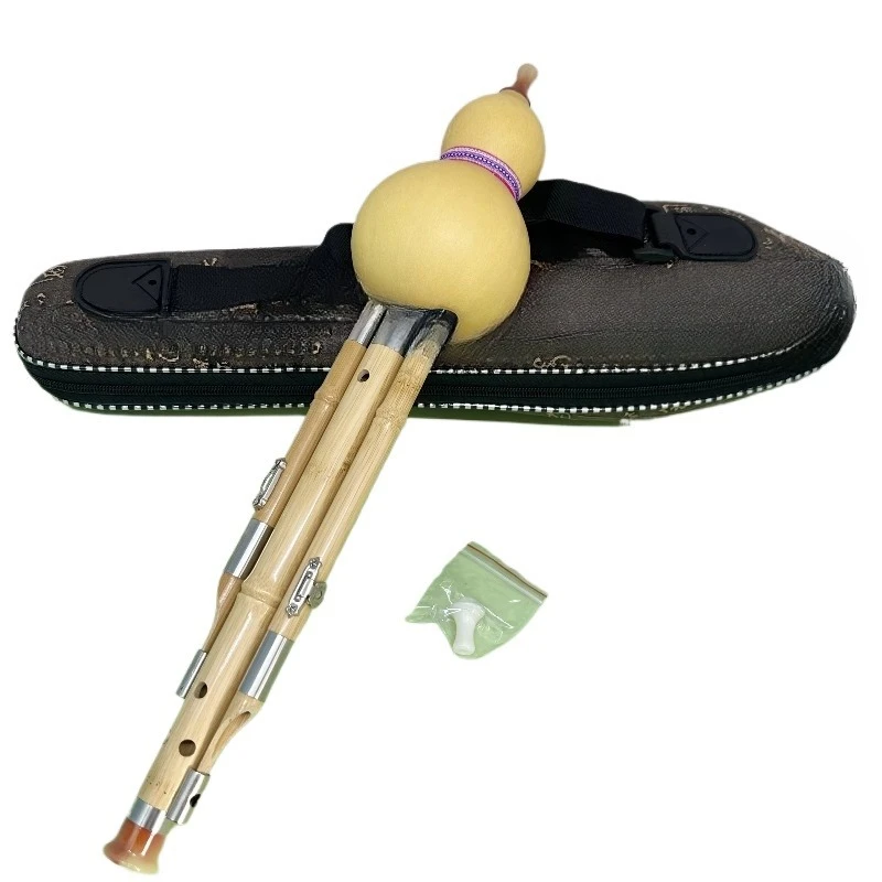 

gourd silk three-tone wood wind gourd silk flute musical instrument percussion school learning practice flute toys