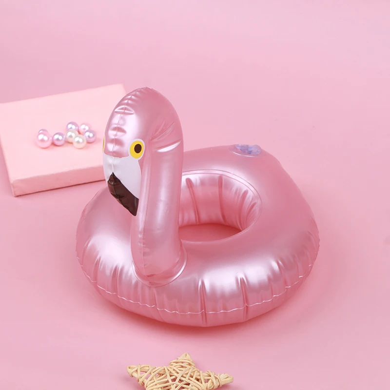 Mini Inflatable Flamingo สระว่ายน้ำลอยของเล่นเครื่องดื่มลอยถ้วยผู้ถือของเล่น