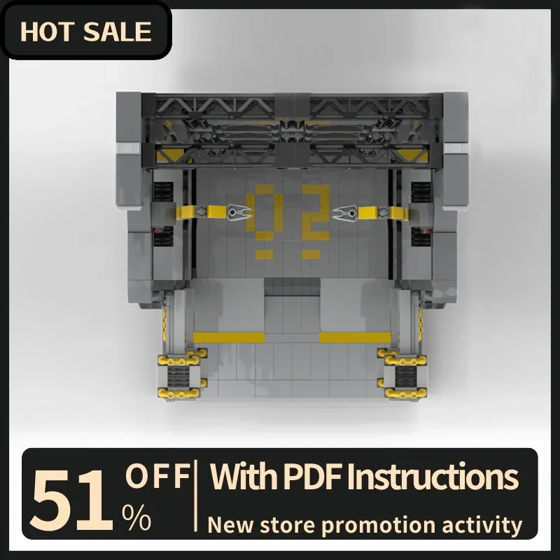 New 966Pcs City Hot Selling Street View Moc Modular Mech Hangar Model Building Custom Puzzle Diy Creative Idea Toy Birthday Gift