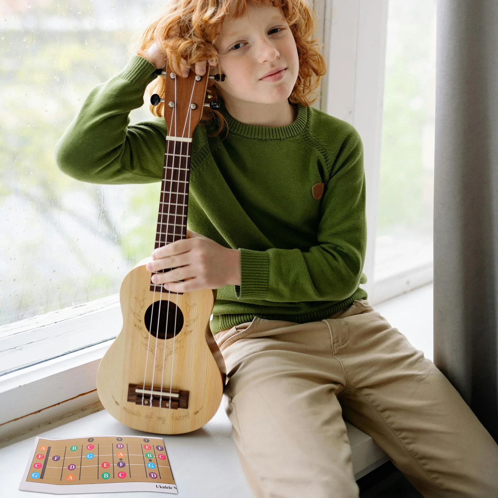 

Ukulele Scale Chord Chart for Beginner Fingerboard Diagram Reference Guide Pvc Paper Musical Instrument Accessories