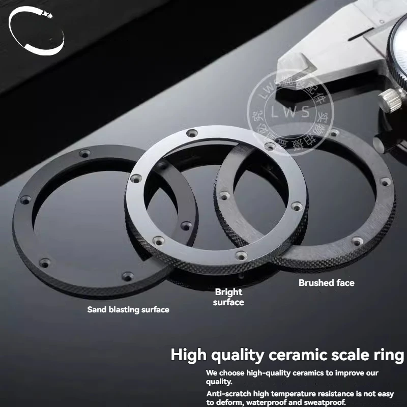 Bright Sandblasting Brushed Ceramic Ring Mouth for Hublot Big Bang Watch Black High Modified Outer Ring Bezel Watch Parts