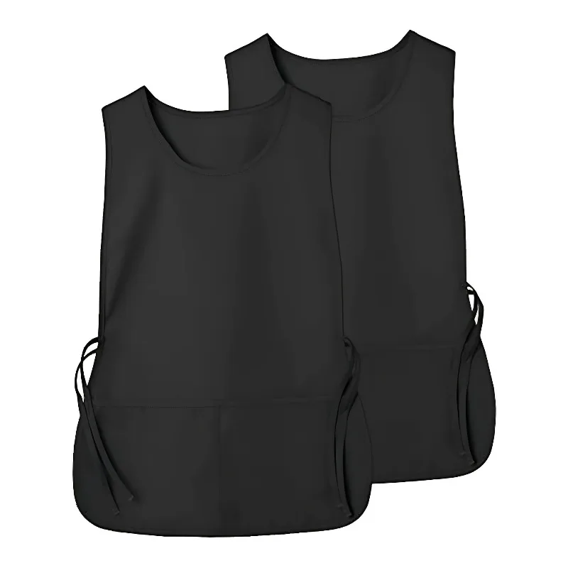 

Комплект из 2 шт. унисекс-фартуков из полиэстера с перекрестными лямками, водонепроницаемый, с регулируемыми завязками, для парикмахеров и кухни