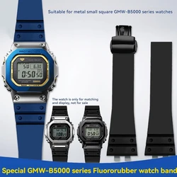 GM-B2100 gmw-b5000 Fluorine rubber watchband for Casio G-SHOCK GMW-B5000 rubber strap stainless steel case FMK MEN watchband
