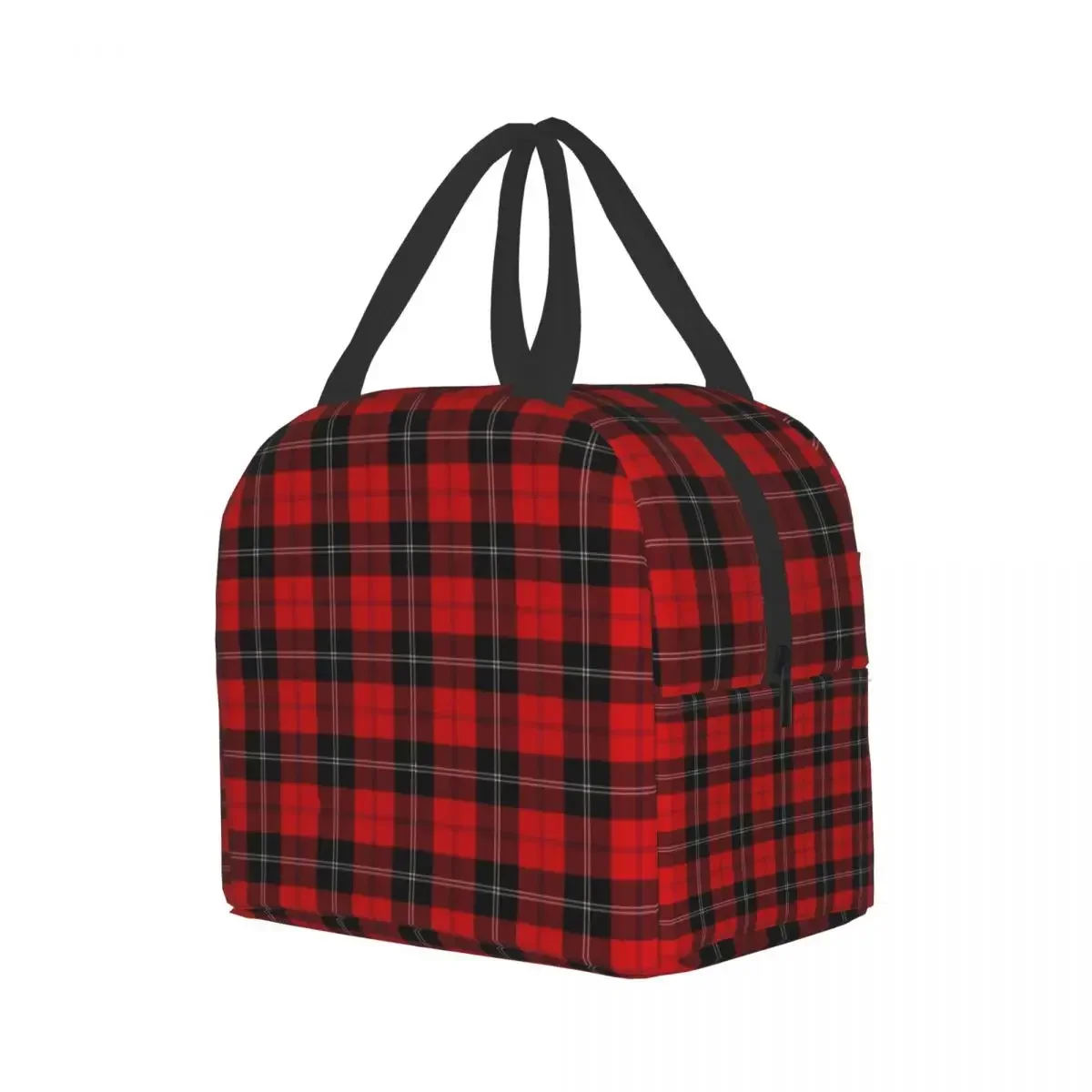 Scottish Clan Tartan Portable Lunch Boxes for Women Check Plaid Thermal Cooler Food Insulated Lunch Bag School Children Student