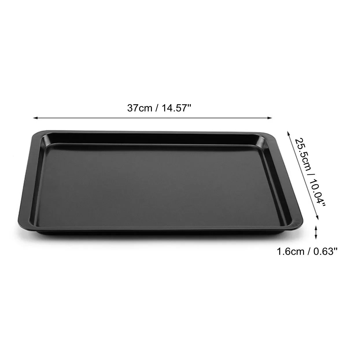 Rectangular Carbon Steel Non-stick Bread Cake Baking Tray Oven Black Diy Pans for Kitchen 14 Inch