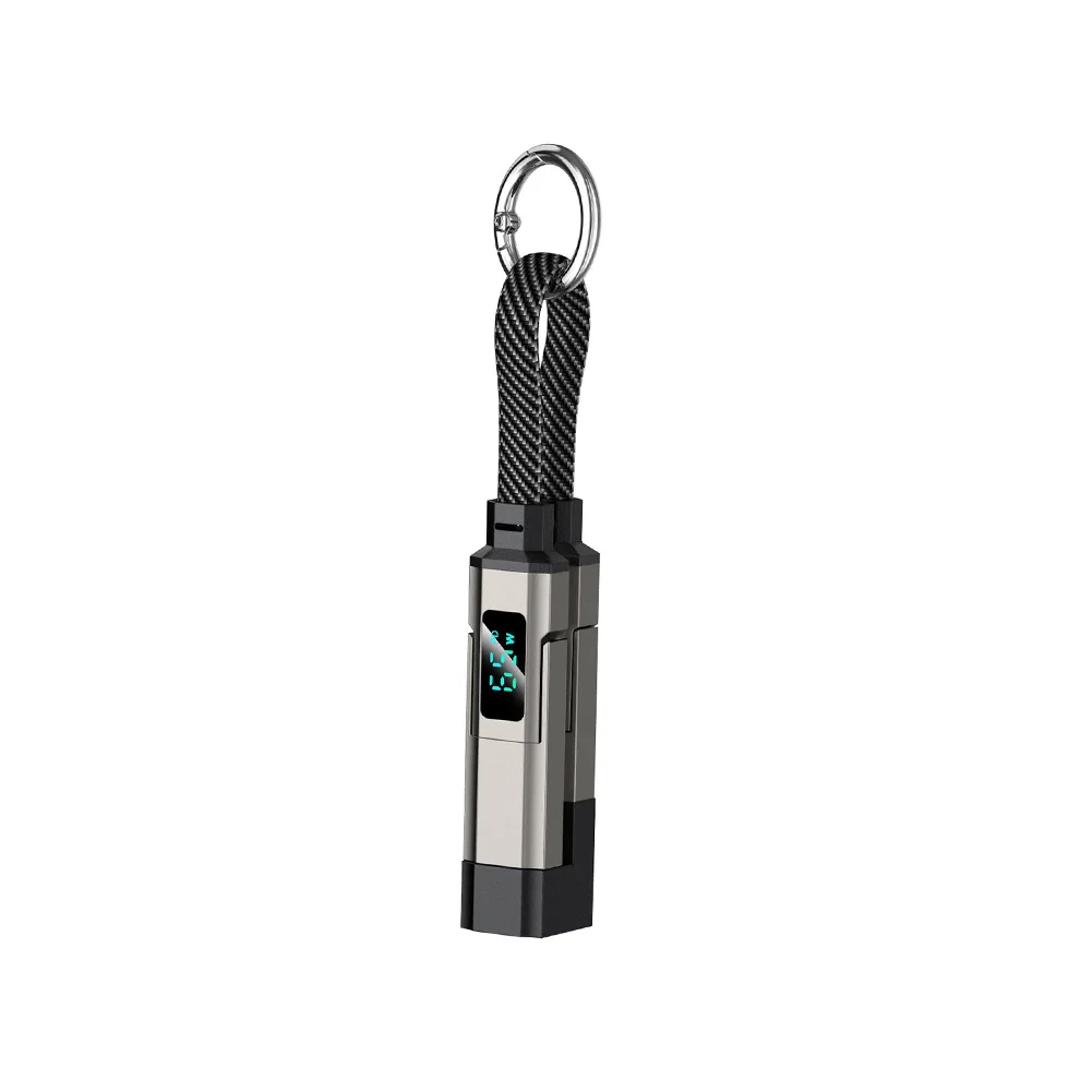 

Charging Cable Short Cable 4 In 1 Digital Display Keychain Data Cable Type C Cable Fast Charging For-IPhone 17 Accessories