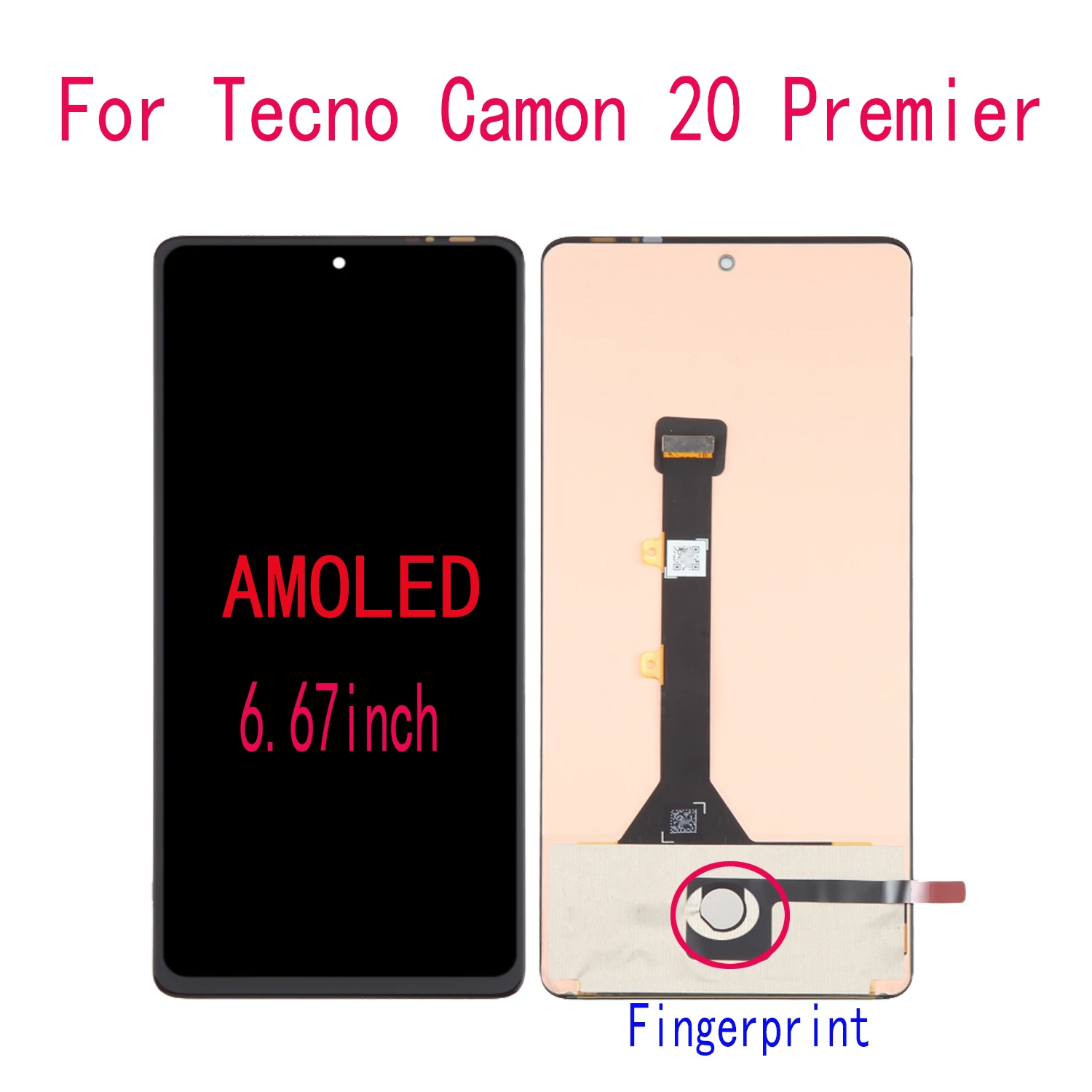 AMOLED Display Touch Screen Digitizer Assembly For Tecno Camon 20 Premier,CK9n