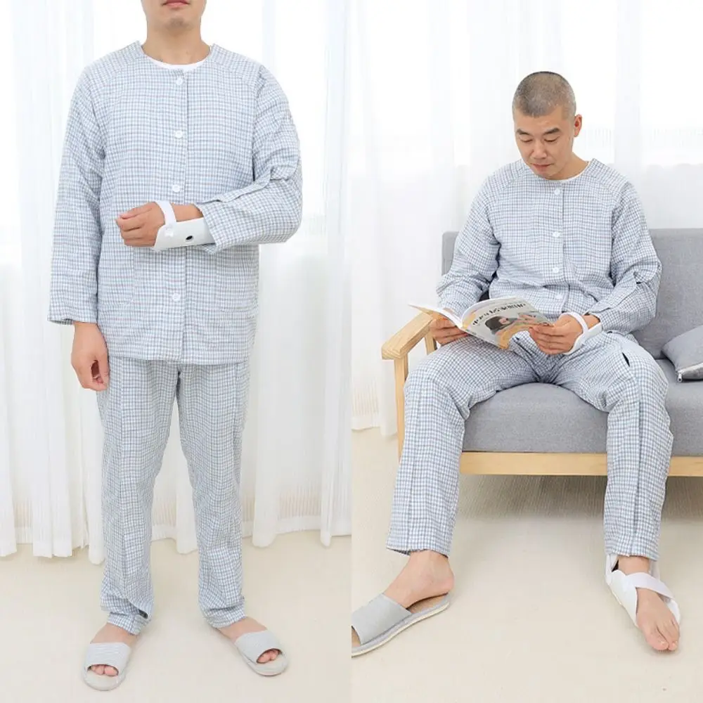 Convenient Bedridden Elderly Care Clothing Washable Skin-Friendly Tear Away Recovery T-Shirt Easy To Wear Soft Patient Clothes