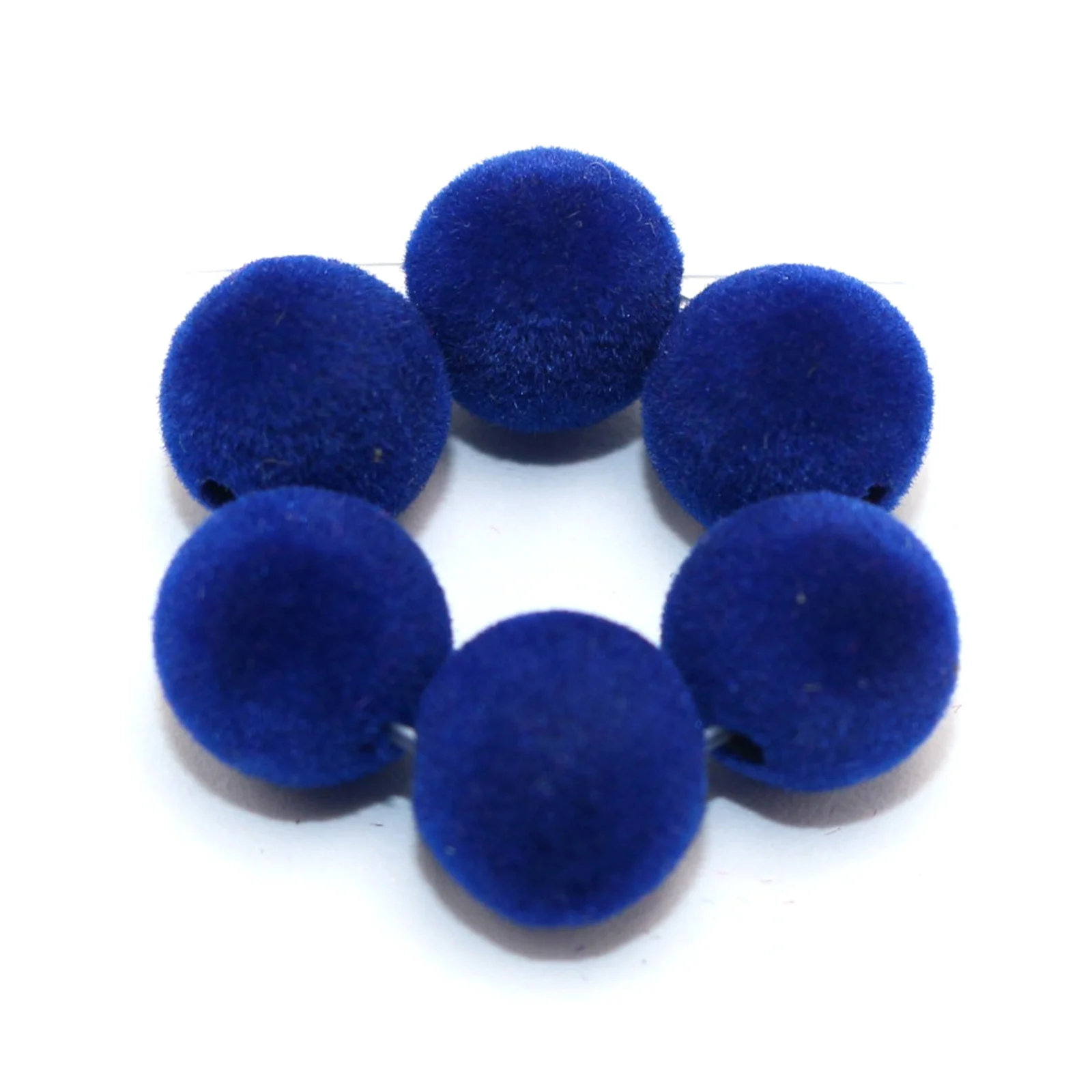 100 Pcs Velvet Acrylic Round Beads 10mm Jewelry Making Choker necklace Tassel Charms