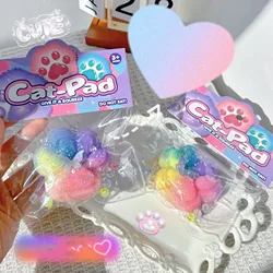 Crystal Butterfly Colorful Soft Kittens Antistress Foot Paws Taba Squishу Kids Girls Toys Tapa Foot Adult Sensory Toys Gifts