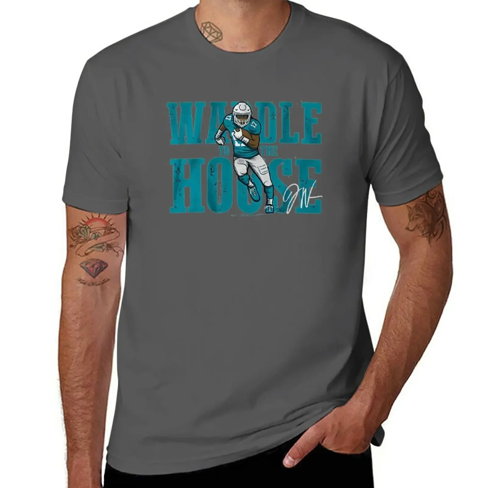 

New Jaylen Waddle to the house T-Shirt custom t shirt Short sleeve plus size t shirts Men's t-shirt