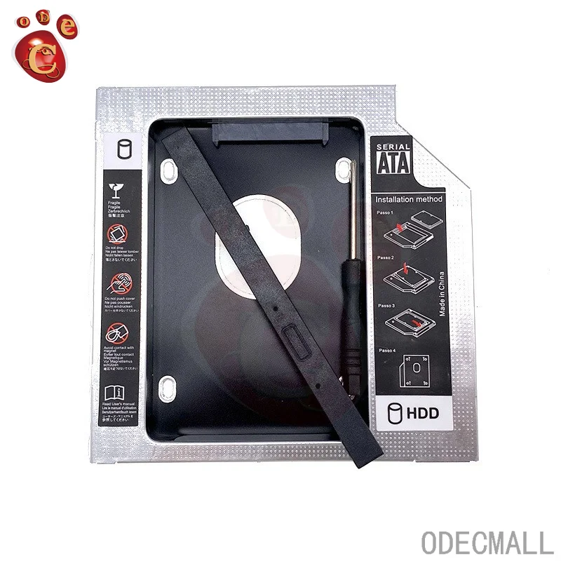 알루미늄 Optibay SATA 3.0 하드 디스크 드라이브 박스 인클로저 DVD 어댑터, 노트북 CD-ROM T01 용 2.5 SSD, DM DW95S HDD 캐디, 9.5mm, 12.7mm