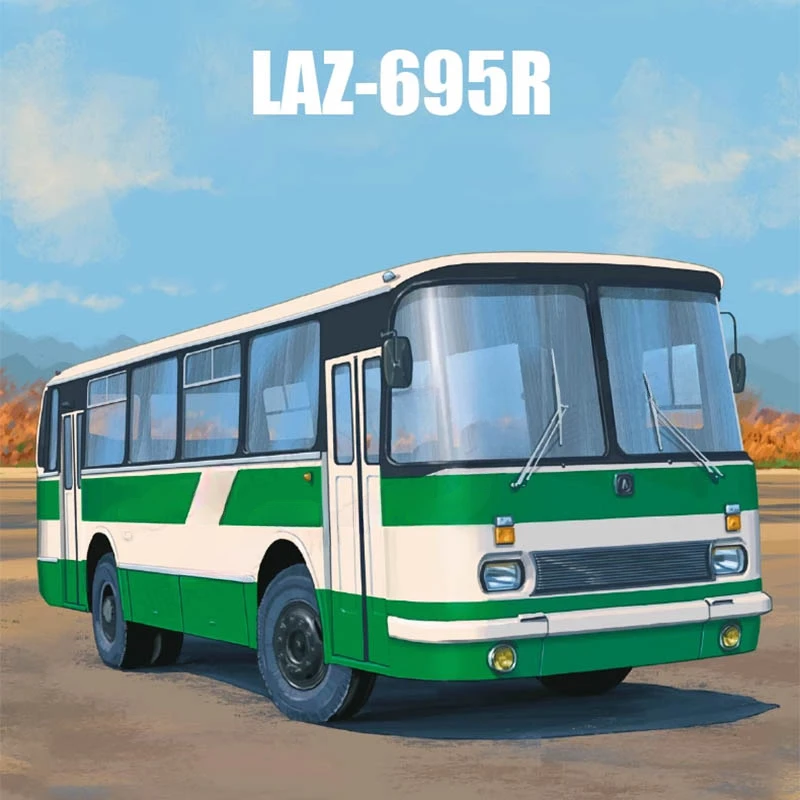 1:43 Bus Model JAVN033 1980 Moscow Summer Games LAZ-695R Soviet Ukrainian City Bus Model Toy