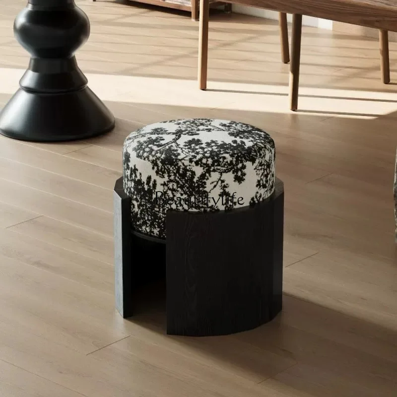 

Vintage Home Tea Stool Modern Simple Log Bedroom Dressing Round Stool