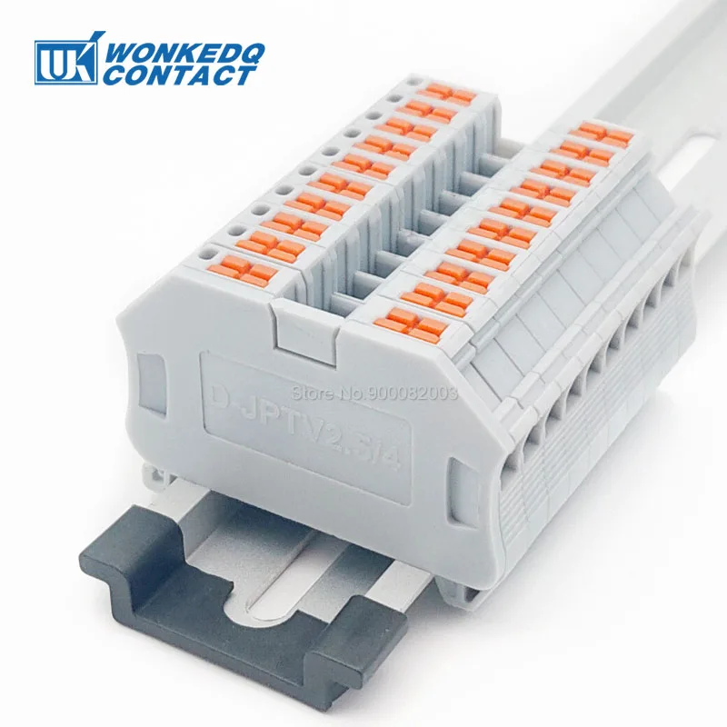 10Pcs D-PTV 2.5/4 Ende Abdeckung Für Seitlichen Leiter Routing PTV 2 Push-in Draht Stecker Elektrische DIN Terminal Block D-PTV2.5/4 – Detail 3
