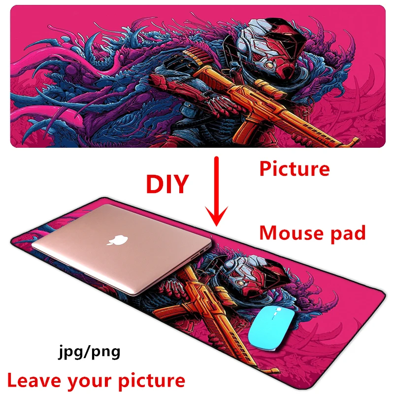 GuJiaDuo Bantalan Mouse Seni Poligon XXL Karet Alami Anti-selip Keyboard Notebook Meja Tikar Gaming Aksesori Hoom Karpet Mousepad