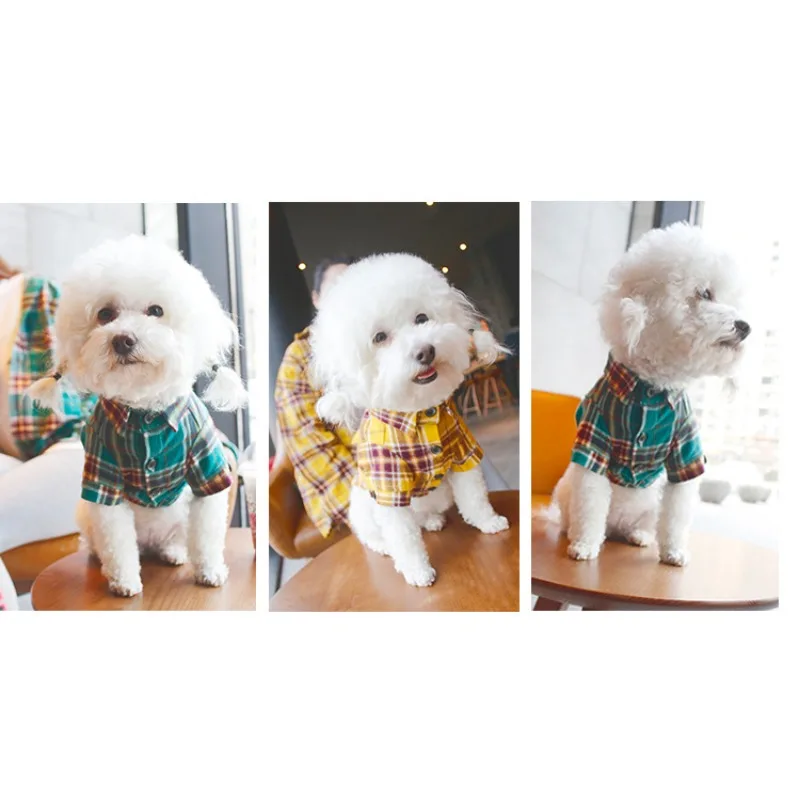 Family Clothes for Dogs and Owner Matching Outfits Pet Cat Clothes Plaid Shirt Dog Clothes for Big Dogs