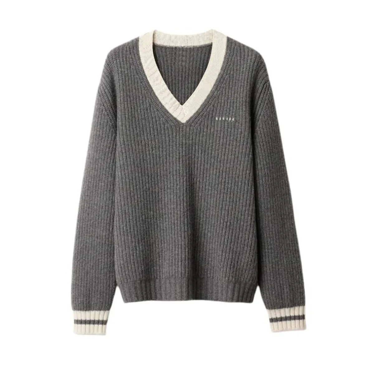 

NIGOW женский вязаный шерстяной свитер с узором, осенне-зимняя теплая одежда, свободный крой, модный уличный пуловер # NIGO9313Z