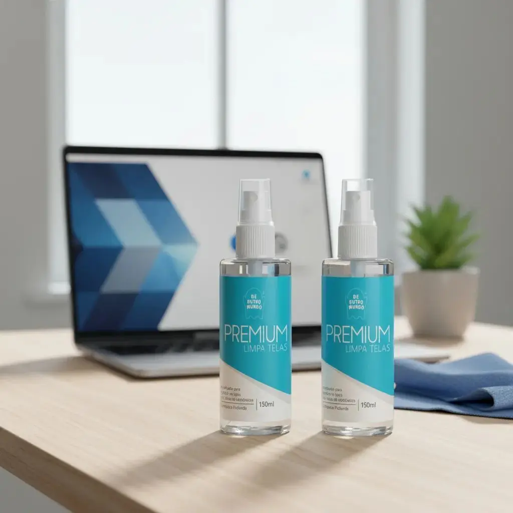 2x Kit de limpieza profesional para limpiar pantallas 150ml + Paño de microfibra con alcohol isopropílico que limpia el 99,8% de televisores, portátiles y teléfonos inteligentes