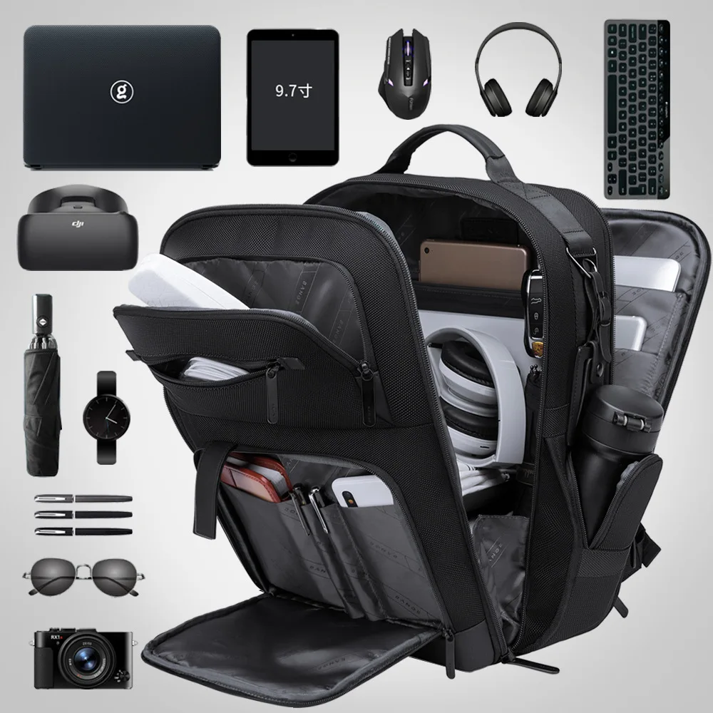 Imagem -02 - Bange-mochila de Negócios Impermeável para Homens Bolsa de Viagem de Alta Capacidade 16 Laptop Bolsa Bolsa de Escola Bolsa de Escritório