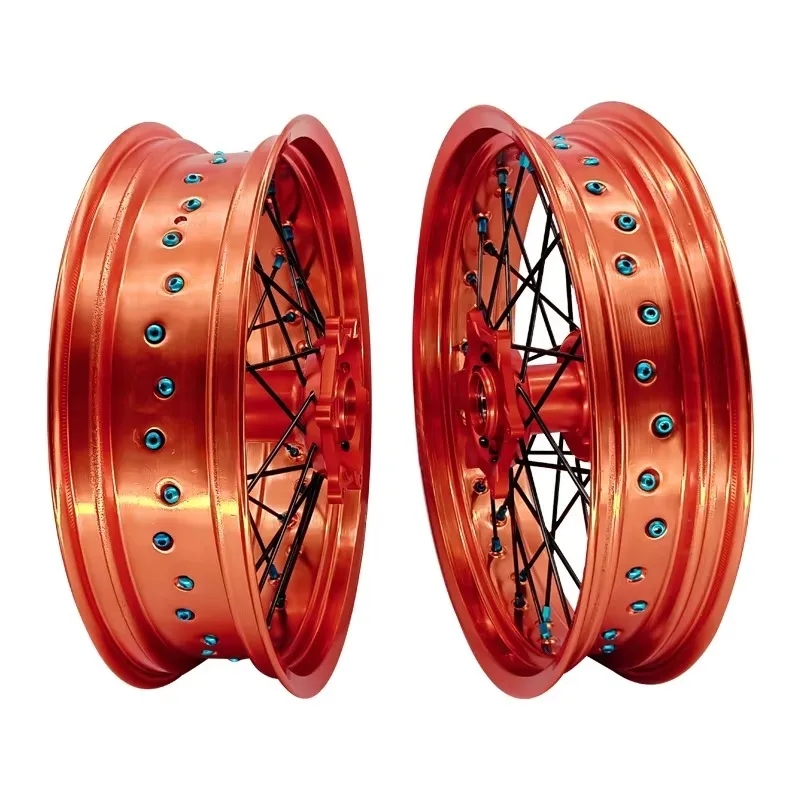 

2025 New Style EXC 125 250 400 500 2003-2023 17 Inch Compatible Supermoto Wheels Motorcycle Wheels