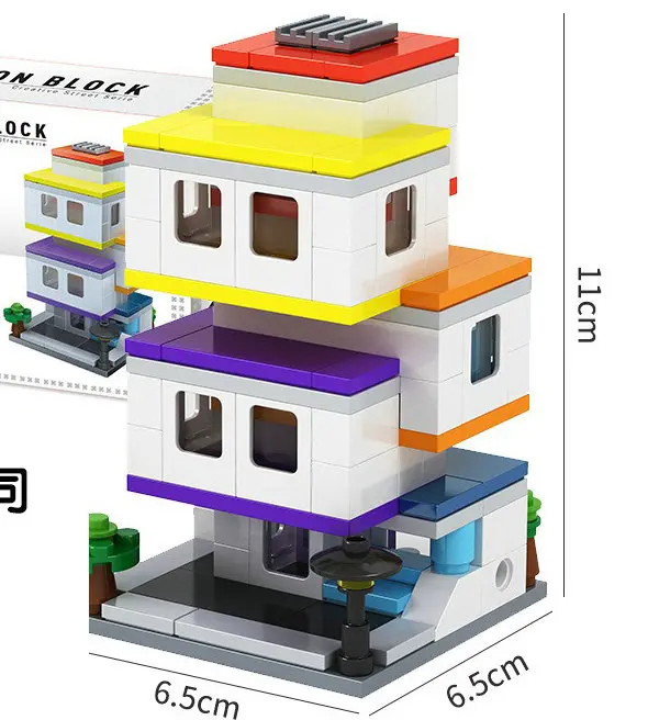 Haus Bausteine Mini City Store Street View Snack Straße Kinderspiel zeug Jungen und Mädchen Geschenke kompatibel mit Lego – Detail 18