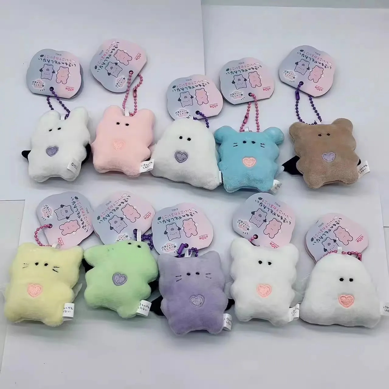 Plush pendant batch embroidered figure black and white wings 10 models 6cm