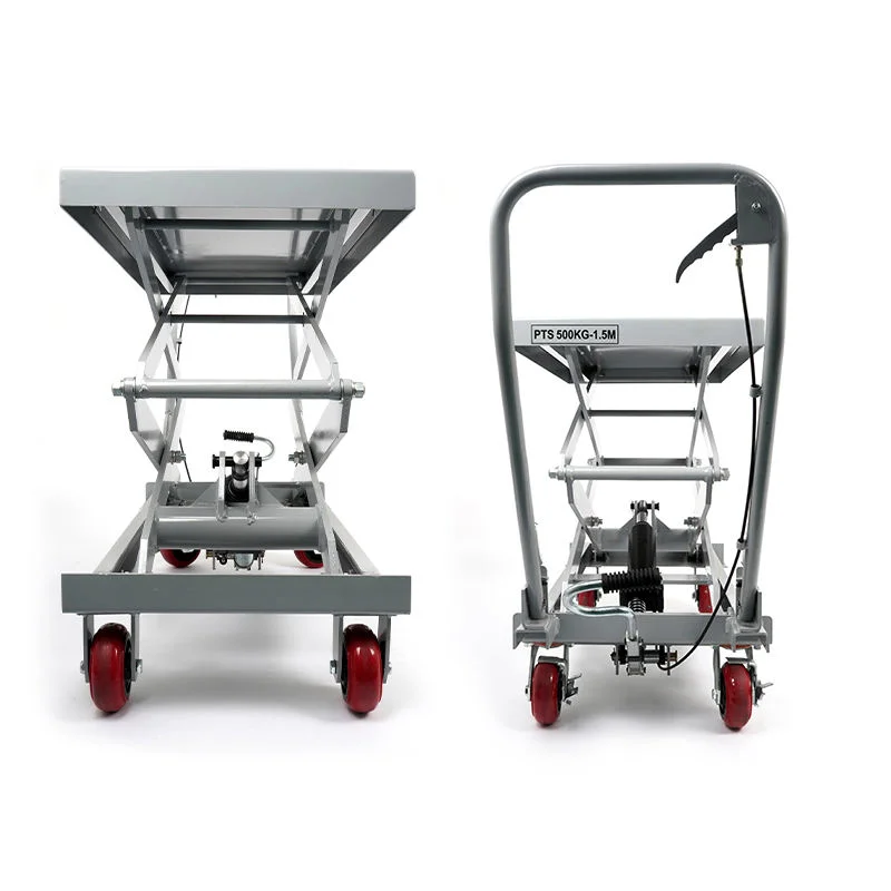 Wave Box Top For Platforms Ranging To 1.5 Meters Hydraulic Lifting Table With 500KG Lifting Capacity Manual Lift Table