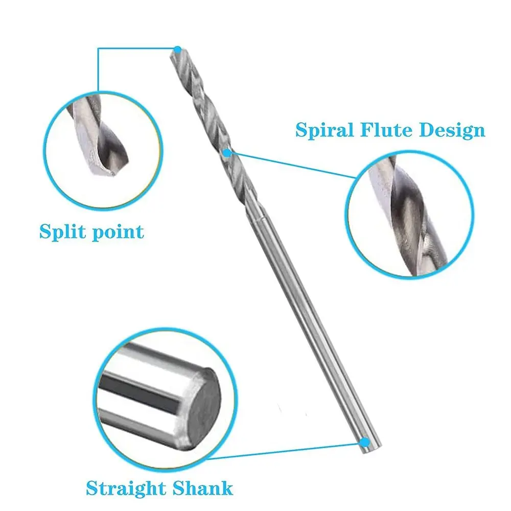 Multifunctional 2.35 Shank Micro Twist Drill Bit HSS Engraving Drill Bits Punch Tool Beeswax
