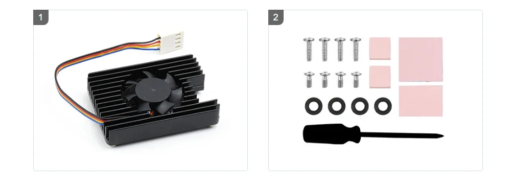 

CM4-FAN-3007-B,Dedicated All-In-One 3007 Cooling Fan For Raspberry Pi Compute Module 4 CM4, Speed Adjustable, With Thermal Tapes