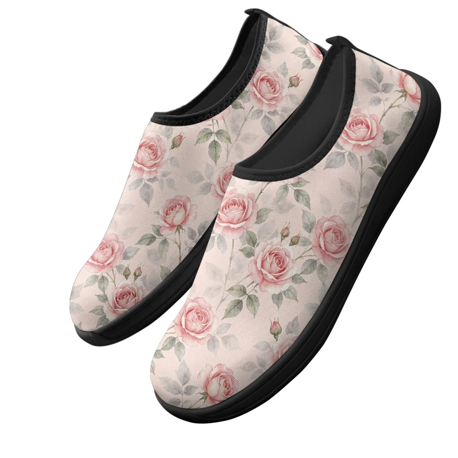 PENSTROLL Pink Watercolor Rose Comfort Hiking Shoes Running Sneakers for Men Non-Slip Casual Sneakers