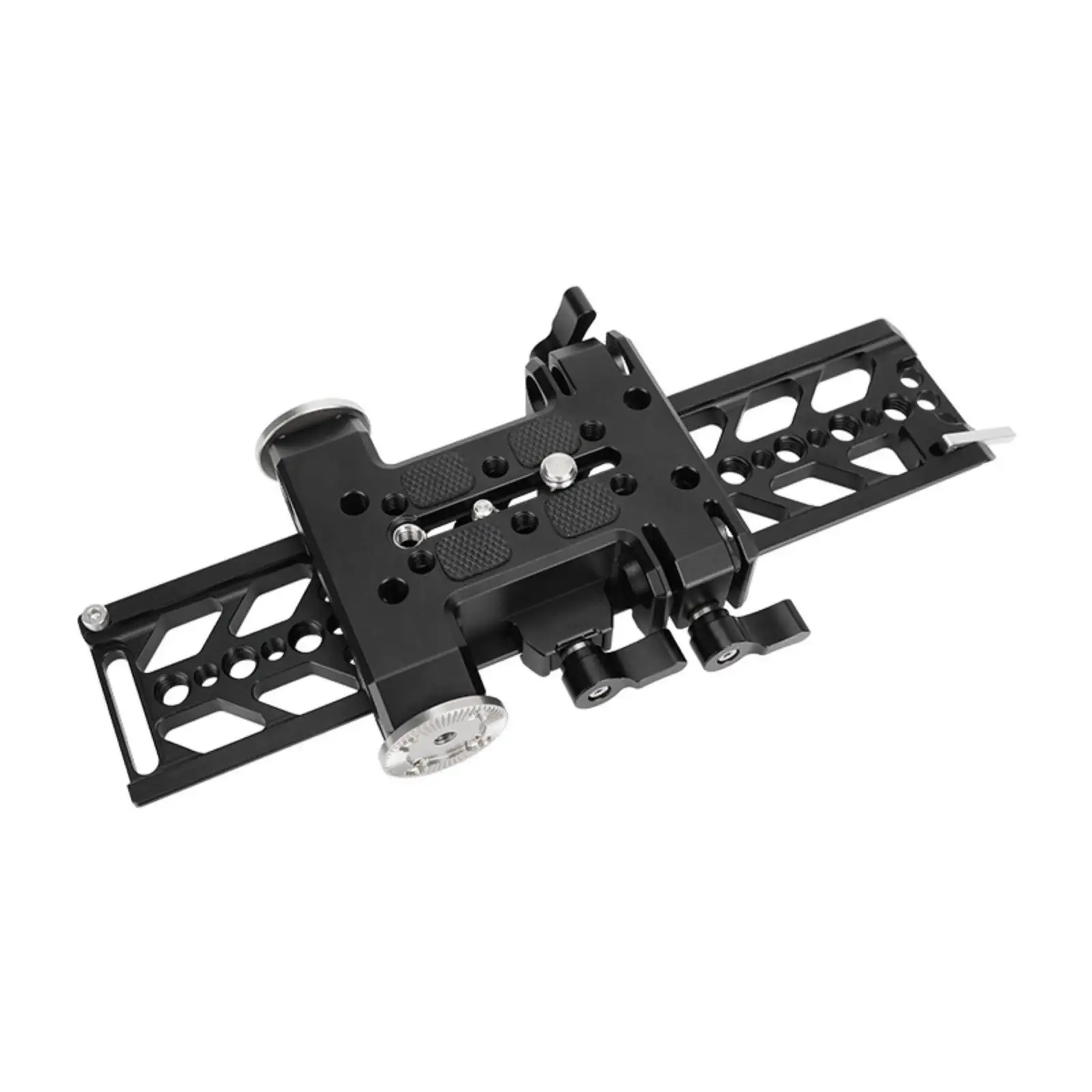 Dovetail Plate with Fast-Release Base Twin 15mm Camera Baseplate with Rod Clamp 10-Inch Baseplate with Fast-Release Plate for