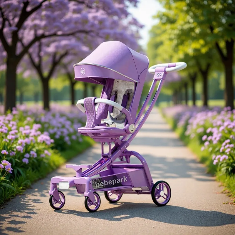 아기 걸음마 보조기구 양방향 사용 가능 높은 시야 초경량 접이식 유모차