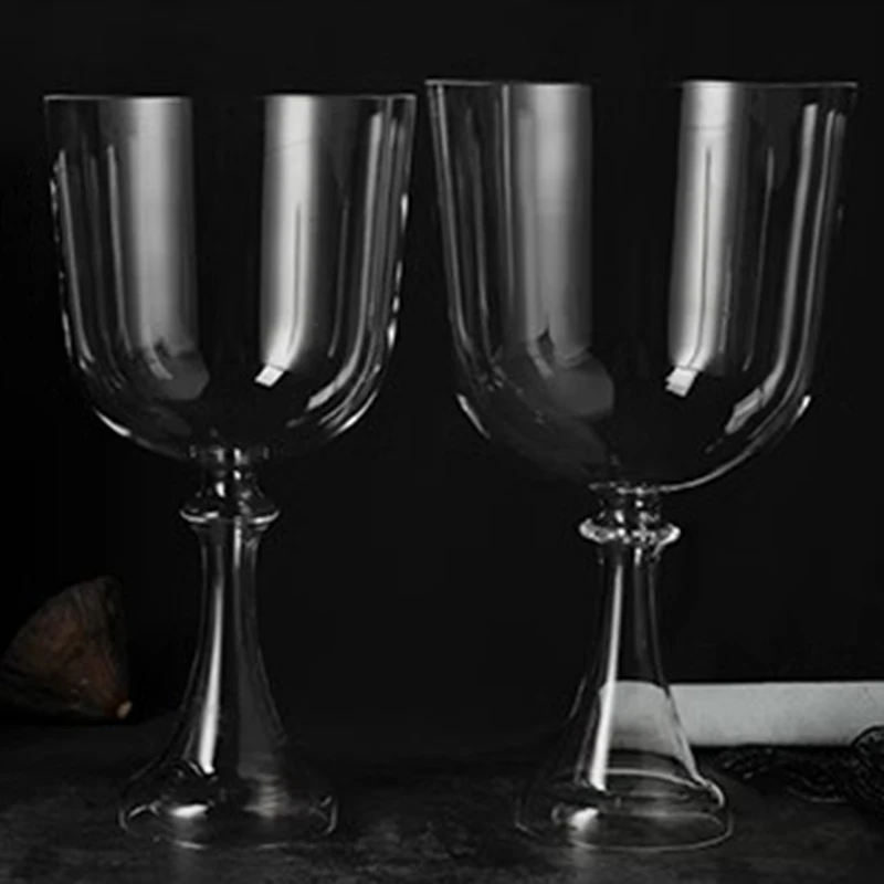 휴대용 크리스탈 노래 그릇 투명한 소리 그릇 명상 요가 티베트 노래 그릇 소리 치유 악기