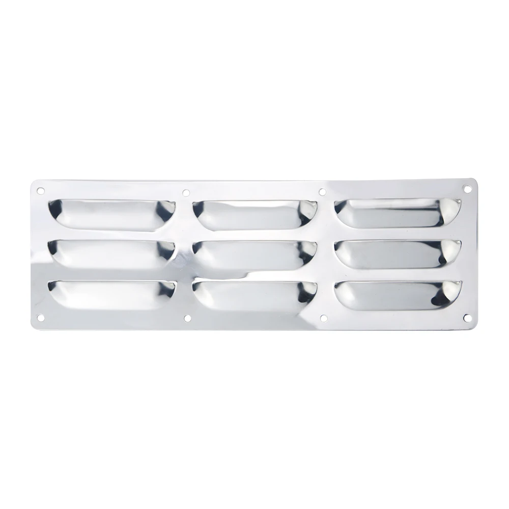 

266.7x88.9MM Boat Stainless Steel Vent Cover Marine Louvered Ventilatiors Made Of S.S.304 9 Ventilation Holes