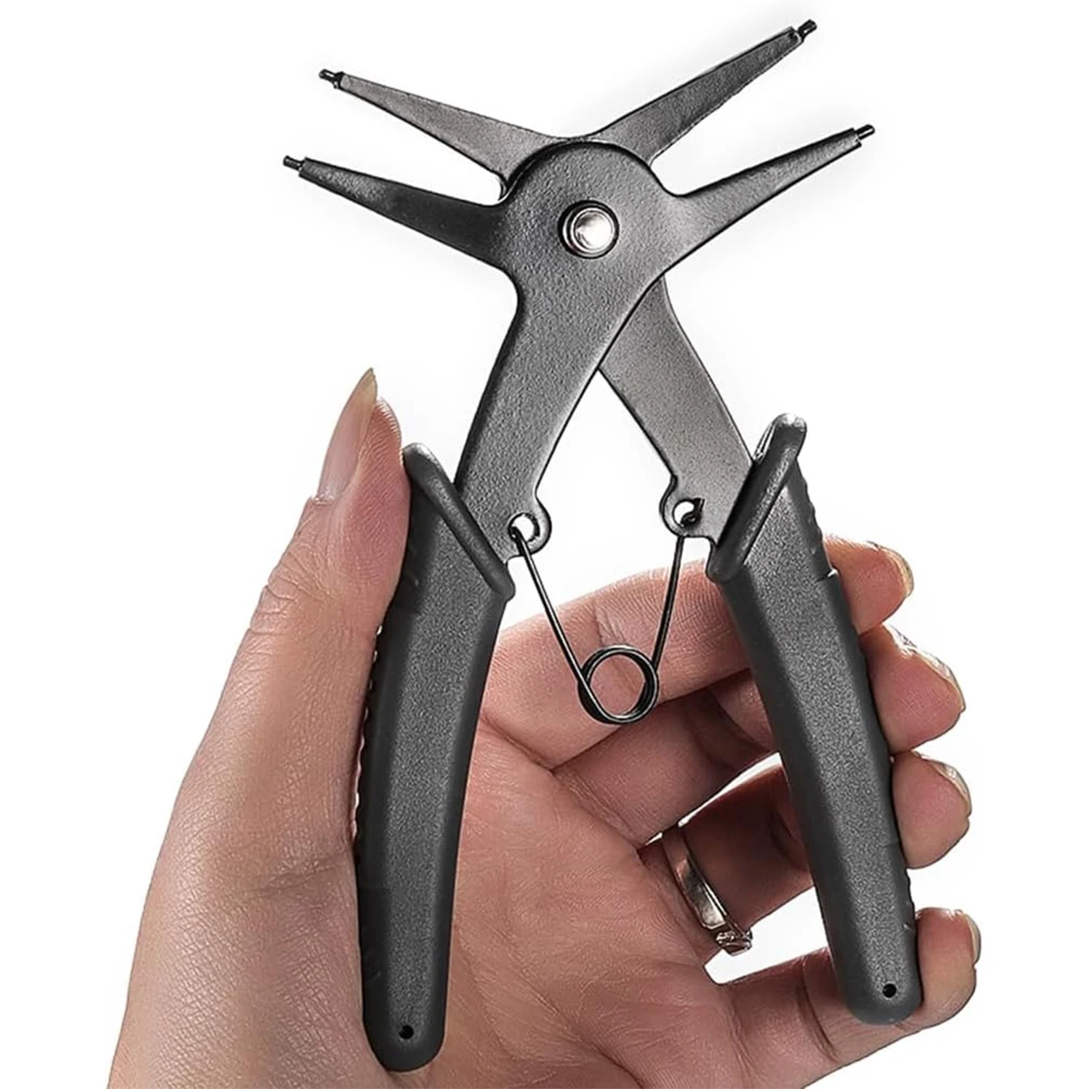 Snap Ring Pliers Dual Purpose Circlip Pliers Removing Reassembling Tool for Internal and External Snap Ring Green