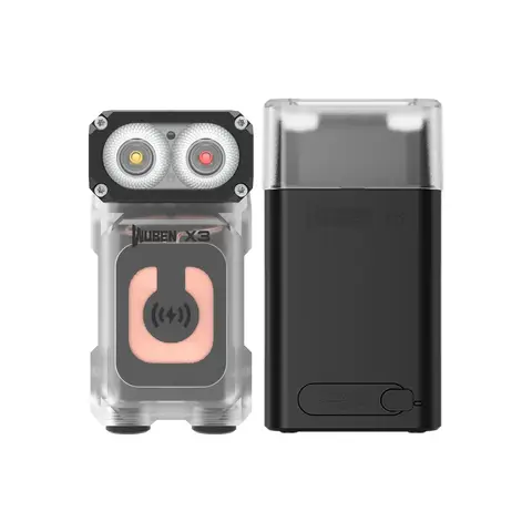 WUBEN X3 Lightok 700 Lumen Wireless Charging Swivel Head EDC Flashlight Red White Light Charging Box