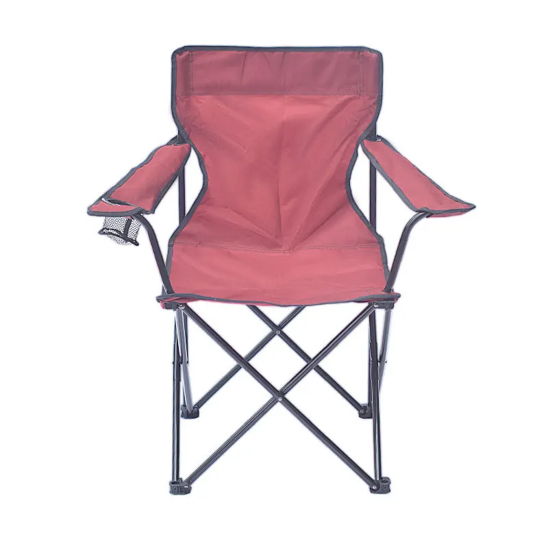 Outdoor folding portable camping chair with high back reclining light lunch break lazy chair