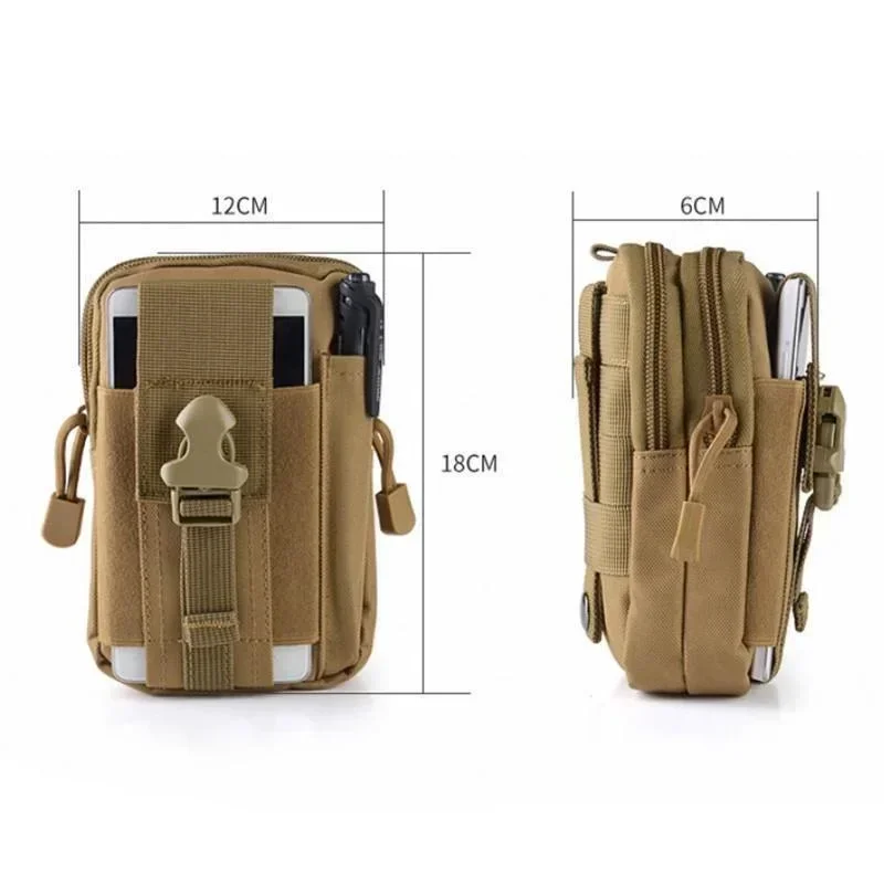 Mobile Phone Case Pouch Waist Bag Waterproof Nylon Multifunction Casual Men Waist Pack Male Small Bag