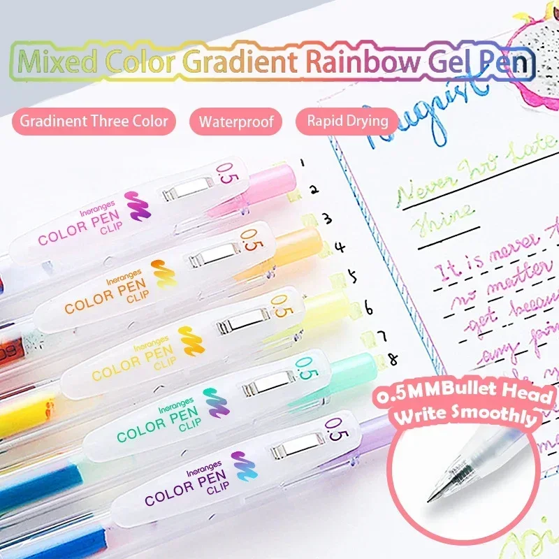 Imagem -05 - Conjuntos de Canetas de Gel Retráteis 0.5 mm Peças Caneta Japonesa de Secagem Rápida para Escrever Desenhar Scrapbooks Diários Papelaria Escolar