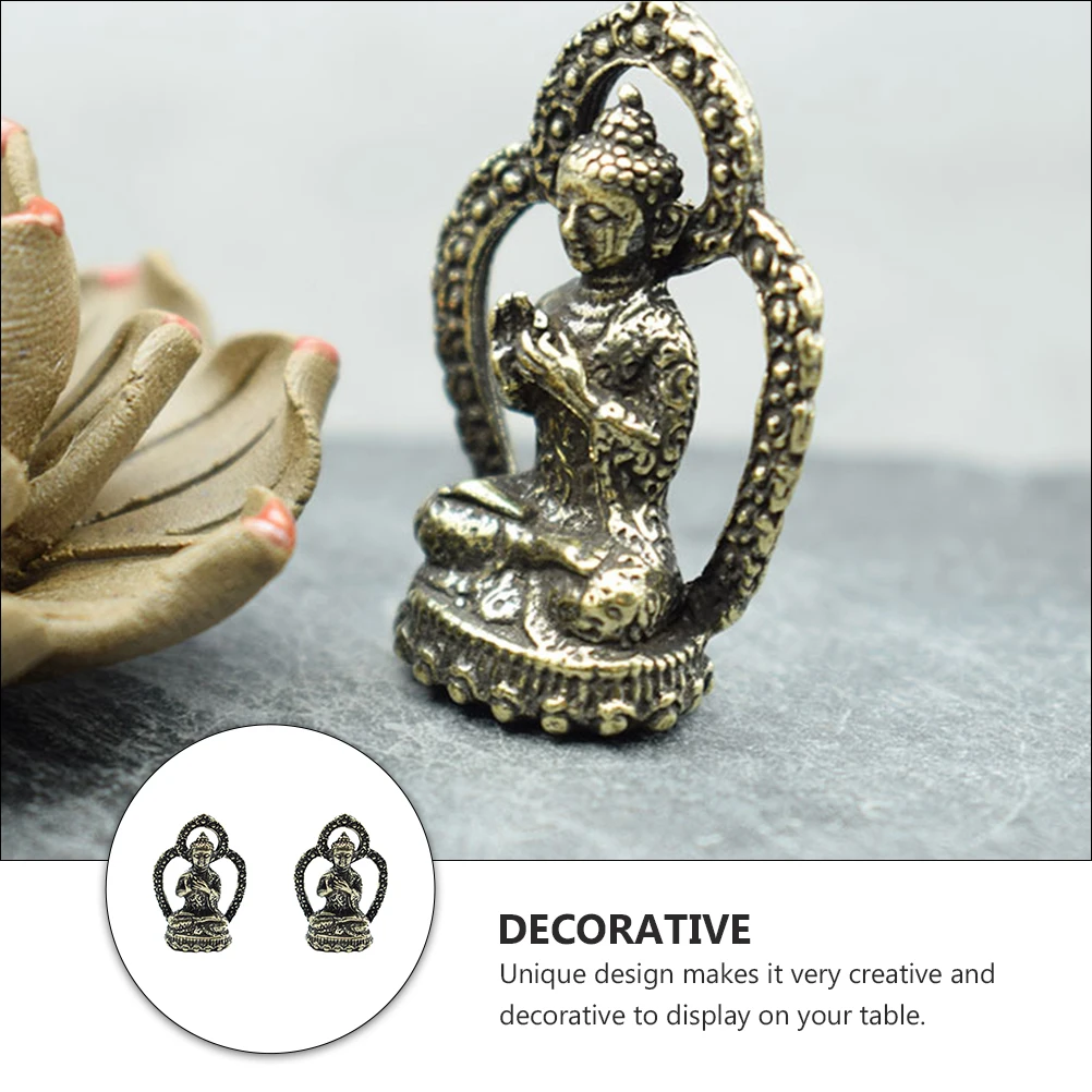 

2 Pcs Buddha Blessing Buddha nament Statue H Home Office Decoration Auspicious Desktop Decor Mini Model Creative Design