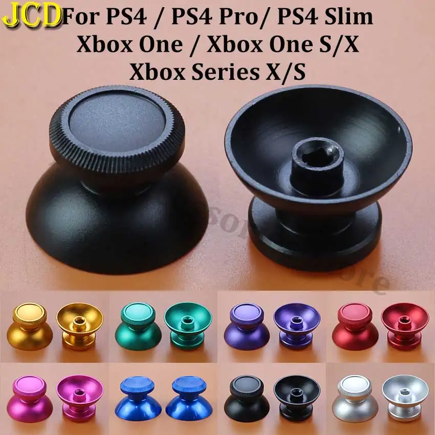 JCD 1Pair 3D Aluminum Metal Analog Joystick Thumb Stick Grip Cap For PS4 Pro Xbox One Slim Series X S Controller Accessories