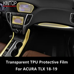 For ACURA TLX 18-19 Car Interior Center Console Transparent TPU Protective Film Anti-scratch Repair Film Accessories Refit