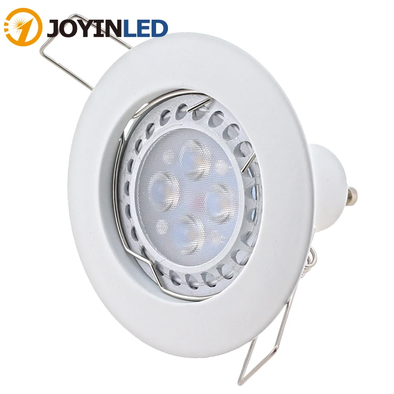 

2pcsRound Ceiling Light Adjustable LED Down Light Holder Zinc Alloy GU5.3 MR16 GU10 Embedded Ceiling Light Frame