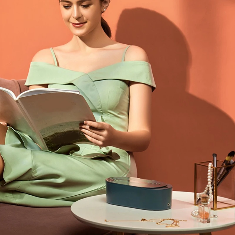 소형 초음파 안경 클리너 초음파 쥬얼리 클리너 기계 고주파 초음파 청소 목욕 EU 플러그 B 내구성