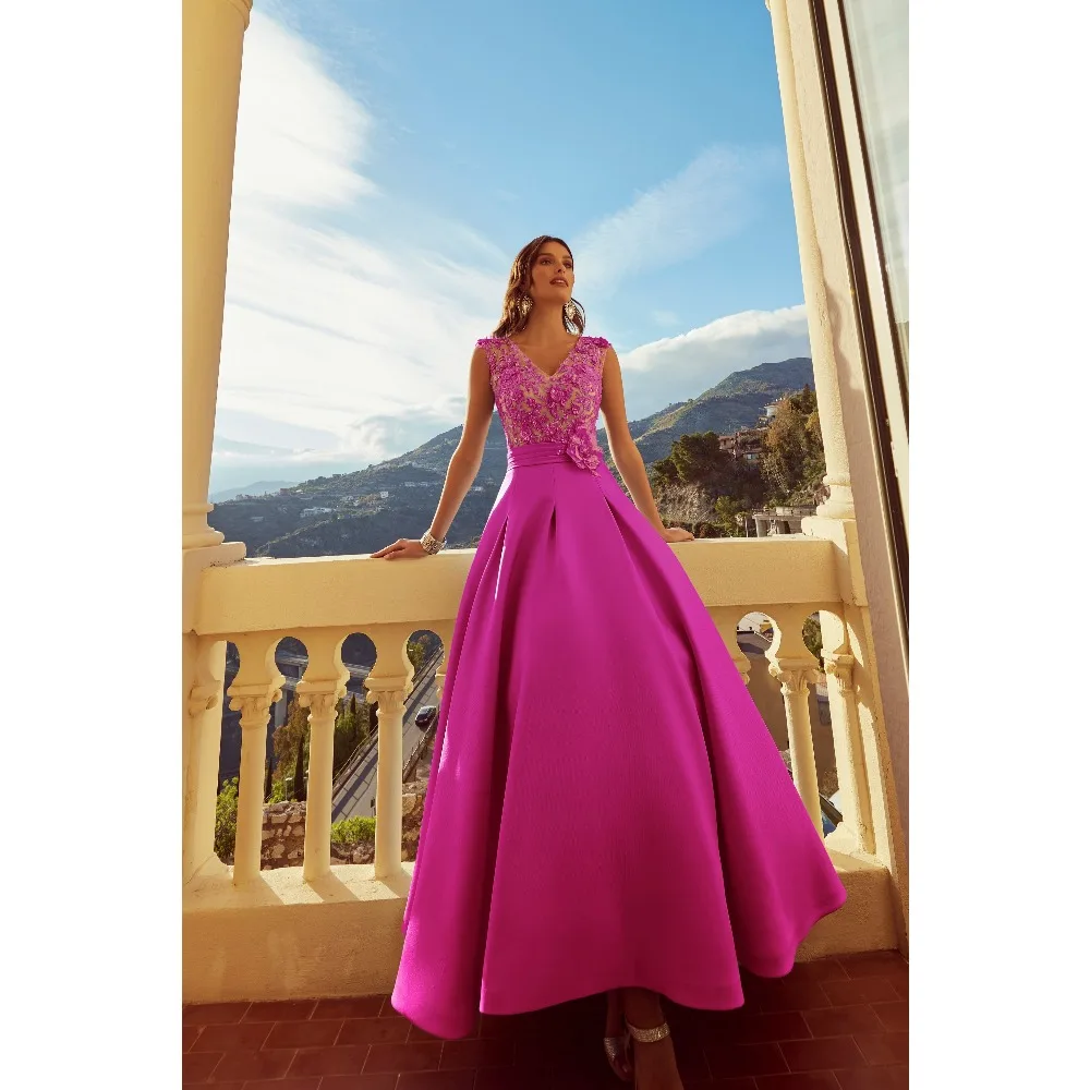 

Customized Appliques Florals Mother of Birde Dresses 2026 for Women Wedding Draped A Line Elegant Evening Dress Prom Gowns