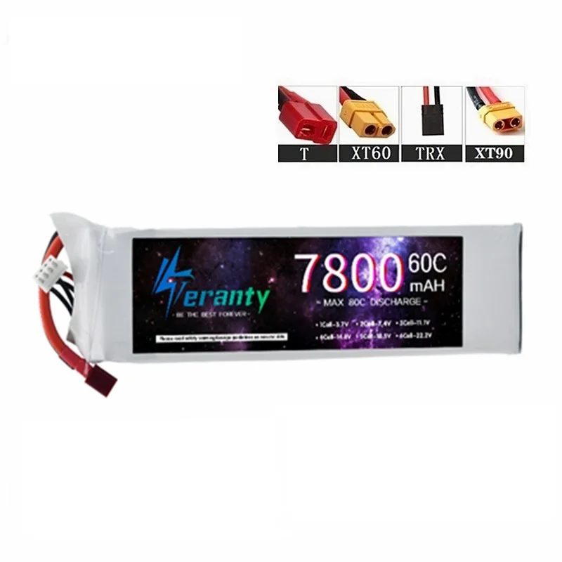 

Batterie LiPo 3S 11.1V 60C 7800mAh avec prise T Deans XT60 pour voiture avion bateau RC